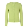 thumbnail image 5 of HBFAGFB Cardigan pour Femmes Col Rond à Boucle Chandail Tricoté Polyvalent Vestes à Manches Longues Vert Taille g, 5 of 5