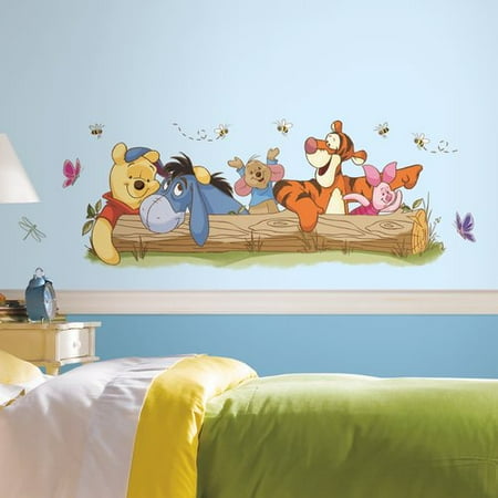 Winnie the Pooh Outdoor Fun Peel and Stick Giant Wall (Best Friends Winnie The Pooh)