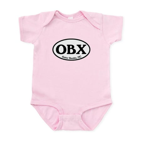 

CafePress - OBX Outer Banks NC Oval Infant Bodysuit - Baby Light Bodysuit Size Newborn - 24 Months