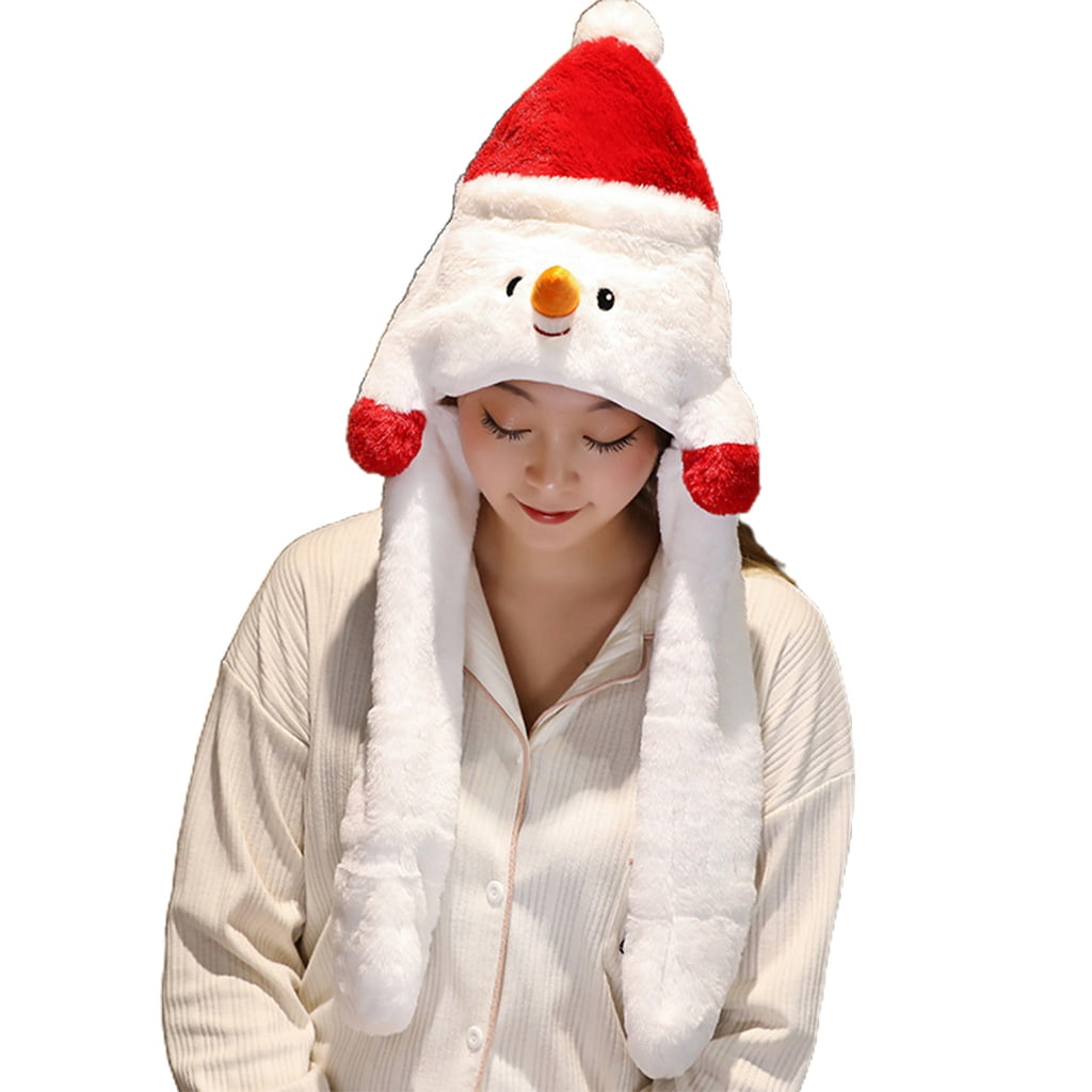 Kawaii Plush Animal Hat Airbag Inside to Move Ears Halloween Christmas