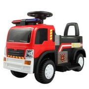 TOBBI Kids 6 V Rescue Fire Truck Powered Ride-On with Lights & Sounds