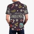 thumbnail image 4 of Daiia Merry Christmas Pattern Men’s Polo Shirts,Solid Deck Shirt,Classic Fit, Breathable Cotton Polo for Casual and Sport Wear-Large, 4 of 9