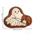 thumbnail image 3 of Halloween Cute Ghost Walking Dogs Shaped Doormat, Halloween Ghost Puppy Shaggy Bath Mat, Non Slip Fluffy Decorative Floor Rug, for Entryway, Bathroom, Fall Home Decor, 3 of 7
