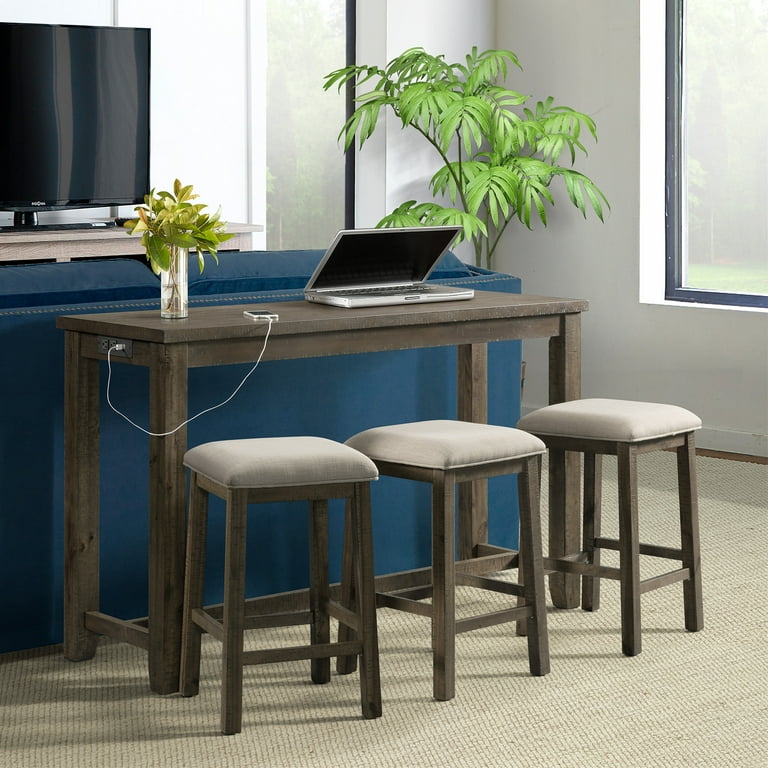 Picket house furnishings drew 2024 multipurpose bar table set