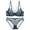 Blue, variant on Plus Size Bras for Women Thin Sponge Transparent Bra With Large Chest And Small Lace Women's SexyGather And Lift For Breathability Lingerie Bra Set Comfortable Convenient No Wire Buckle Bra