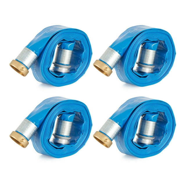 Apache 98138040 2 Inch Diameter 25 Foot 70 PSI PVC Lay Flat Hose, (4 Pack)