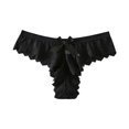 thumbnail image 3 of Gibobby Panty sexy Ajuste Ropa interior de mujer Bragas de encaje sexy Estiramiento Hipster Calzoncillos Ropa interior Señora Ropa interior(Negro， XXXL), 3 of 5