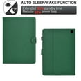 thumbnail image 5 of Case for Amazon Kindle Fire HD8/HD8 Plus 12th Gen 2022/Fire HD8/HD8 Plus 10th Gen 2020, Fiber Texture PU Leather Folio Stand Cover Flip Tablet Case with Credit Card Slot & Auto Wake/Sleep, Dark Green, 5 of 6