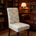 thumbnail image 4 of Patterned Elastic Chair Slipcovers for Dining Room - Spandex Blend Fabric Seat Protectors - Easy Install Washable Covers for Home and Commercial Use, 4 of 6