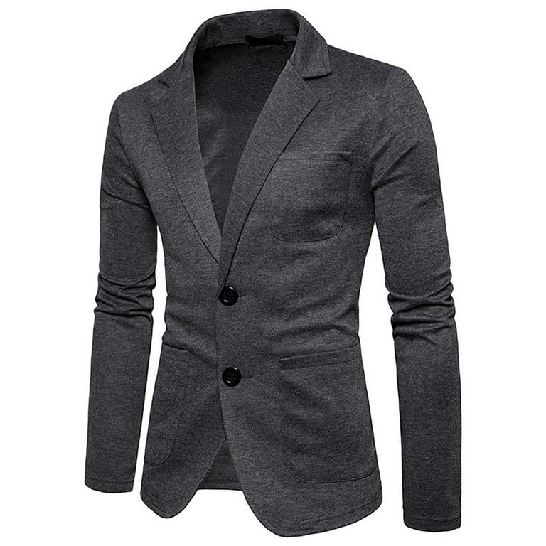 uikmnh Mens Casual Sport Coat Two Buttons Lightweight Business Sport Jacket Winter Jackets for Men Winter Coats for Men M
