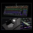 thumbnail image 1 of Teclado de retroiluminación luminosa NKRO, 87 teclas, teclado mecánico para juegos con cable USB para PC Ndcxsfigh Para estrenar, 1 of 8