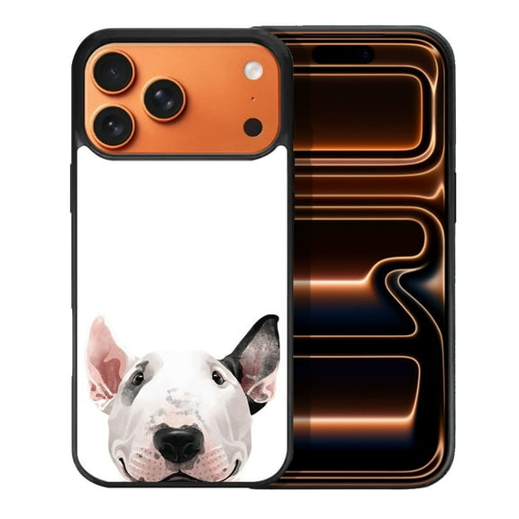 WIRESTER Shockproof Soft Rubber Cover Case for Apple iPhone 17 Pro Max 6.9" 2025, Animal Bull Terrier Dog