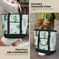 thumbnail image 6 of Insulated Cooler Bag, Cactus snowflake Large Freezer Cooler Tote Bags Insulated for Food, Insulated Grocery Shopping Bags with Zippered Top for Travel School Picnic, 6 of 8
