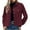 Red, variant on Mgmyaa Women's Cropped Corduroy Shacket Jacket Button Long Sleeve Casual Trucker Jacket