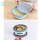 thumbnail image 3 of Fiambrera plegable de silicona de grado alimenticio de 3 piezas - Juego de contenedores de almacenamiento de alimentos expandibles - Ensaladera de silicona con tapa portátil, 3 of 5