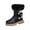Black, variant on Ccpelsie Girls Side Zipper Mid Calf Riding Winter Boots (Toddler/Little Kid/Big Kid)(Black,10)