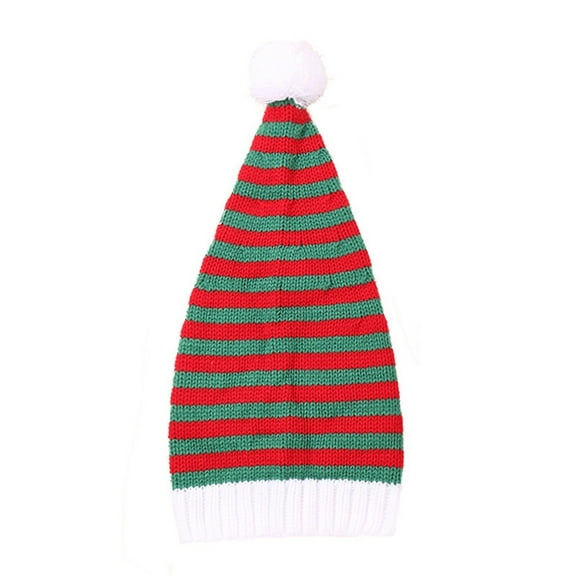 YESIMOLA Christmas Winter Hat Kids Christmas Elf Knitted Hat for Kids Xmas Baby Beanie Knit Hat and Christmas Glasses for Xmas Holiday Party for Children