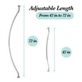 thumbnail image 5 of Bath Bliss 44" - 72" Adjustable Curved Shower Curtain Rod, Chrome, 5 of 8