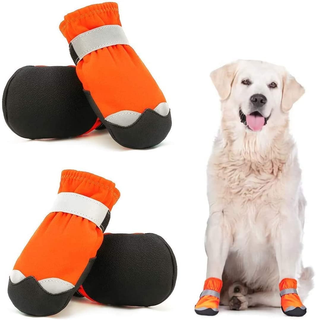 Durable Paw Protectors for Medium to Large4 pcs Dog Shoes Boots 