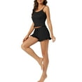 thumbnail image 4 of INSPIRE CHIC Women's Pajama Sets 2 Piece Cami Tops and Shorts Sleepwears Loungewear XS Black, 4 of 5