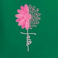 thumbnail image 5 of Wild Bobby, Faith Pink Ribbon Sunflower, Breast Cancer Awareness, Women Graphic Long Sleeve Tee, Kelly, Large, 5 of 5