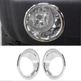 thumbnail image 1 of 2pcs Car Taillight Cover Rear Tail Light Lamp Trim Protector Fits for Jeep Wrangler JK 07-17Silver, 1 of 3