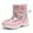 X3Pink, variant on lnmuld Kids Boots Snow Boot Children Baby Toddler Shoes Non Rubber Sole Outdoor Toddler Walking Shoes Outfit Size:9.5