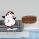 thumbnail image 2 of Precioso Reloj De Pared De Madera Con Forma De Pingüino De Dibujos Animados Y Cesta De Mimbre Tejida, Frutero Ovalado, Organizador Decorativo Multifuncional A Pilas Para El Hogar, Para, 2 of 8