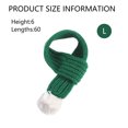 thumbnail image 2 of Bufanda de punto para perros con pompón blanco, bandana cálida, accesorios para mascotas para vacaciones de invierno, bufandas para gatos (verde), 2 of 5