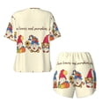 thumbnail image 5 of Lsque Autumn Gnomes1 Women's Short-Sleeved Pajama Set - 2 Piece Soft and Lightweight Sleepwear Set-XX-Large, 5 of 9