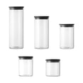 thumbnail image 2 of 5Pcs Glass Storage Jar Food Storage Canisters Seasoning Tank Transparent Container jars kitchen Canister for candy Counter, 2 of 8