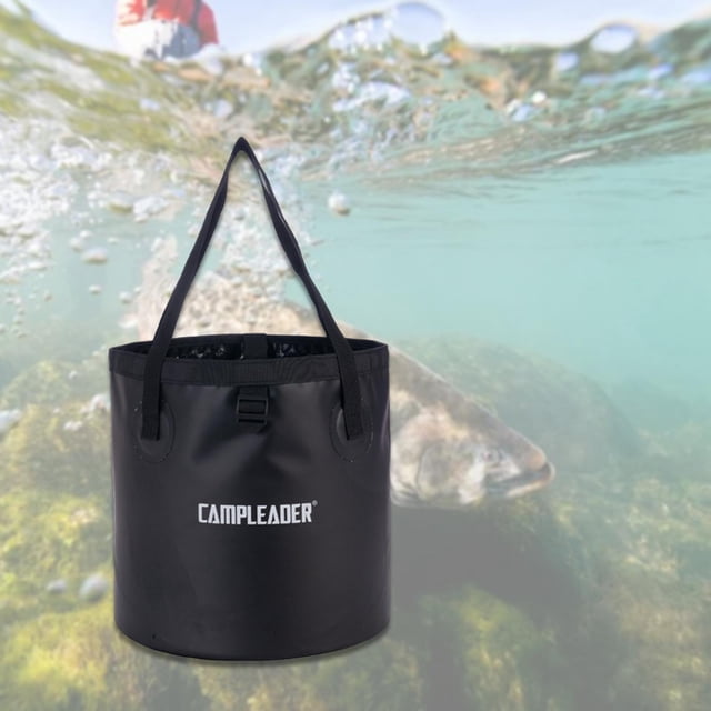 Cubo plegable para exteriores, lavabo portátil para campamento, bolsa de almacenamiento a prueba de fugas 20 litros