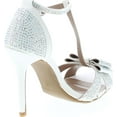 thumbnail image 5 of Forever Link Alina-64 Rhinestone Glitter TStrap Bow Detail Formal Heel, 5 of 7