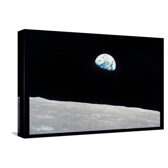 Art.com Earth Rise Stretched Canvas Print Wall Art, 18" x 12"