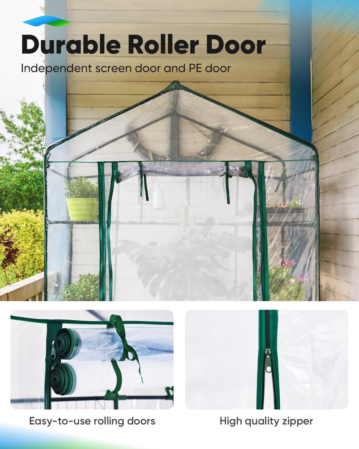 Quictent Clear 56"x29"x77" 3 Tiers 6 Shelves Portable Walk-in Mini Greenhouse Hot Green House Planter Gardening