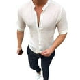 thumbnail image 2 of OUSITAID Été Nouveau Style à la Mode Pur Coton et Chemises en Lin Haut Confortable, 2 of 2