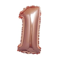 Efavormart 16" Metallic Blush/Rose Gold Mylar Foil Letter and 0-9 Number Balloons