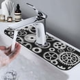 thumbnail image 7 of Pofeuu Metallic Gears Print Splash Guard for Sink Faucet Sink Gadgets-Splash Guard Behind Faucet Drip Catcher for Kitchen, Bathroom,Sink Mat, 7 of 7