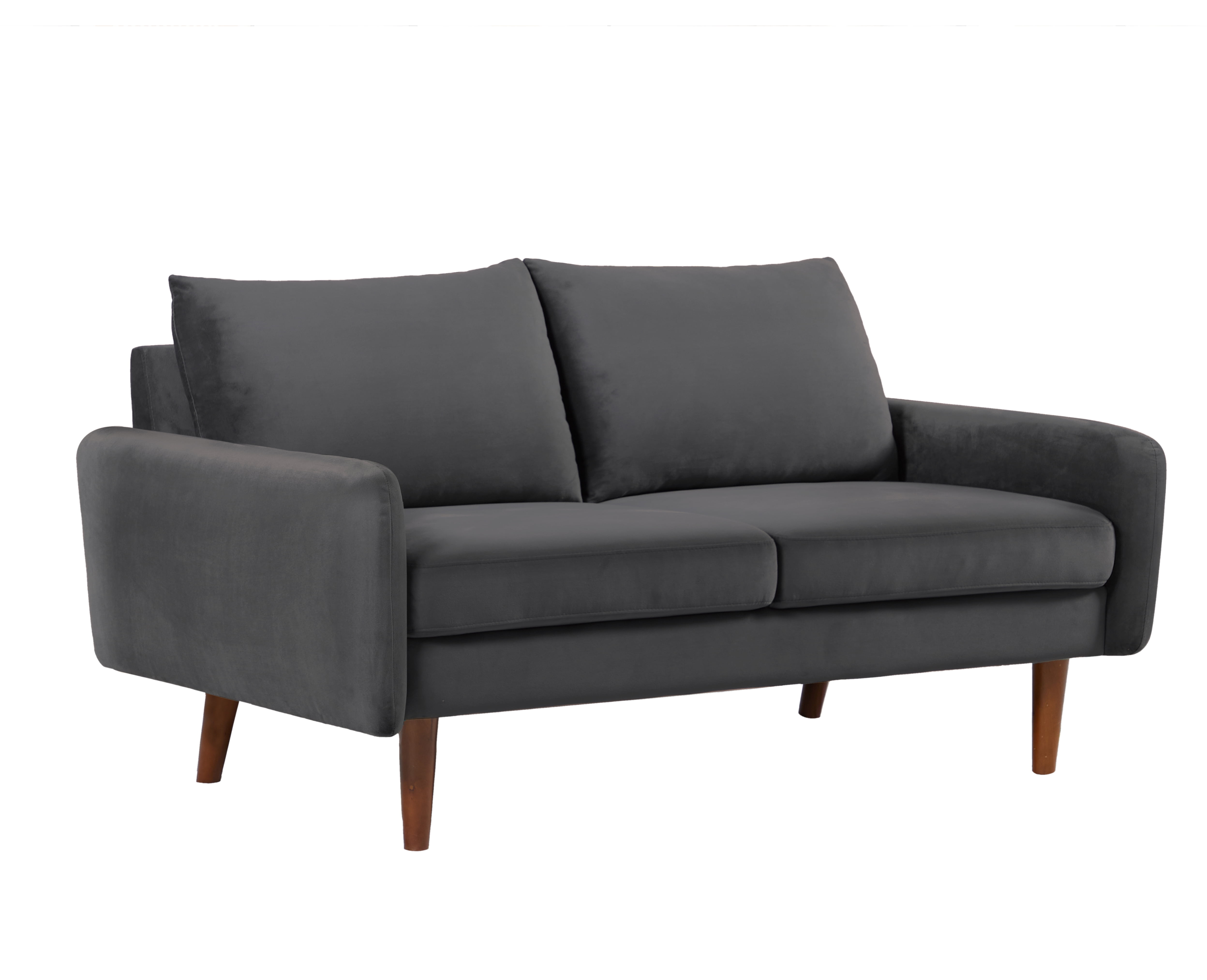 US Pride Furniture 2 Piece Modern Polyester Sofa and Loveseat Set Gray
