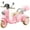 Pink, variant on TCARAIWEN Girls Electric Motorcycle, 2 Seats Kids Motorcycle,12V Ride On Scooter for Kids with Storage Compartments, Cute Design with Stable 3-Wheel Structure, Ideal Moped for Girls Ages 3-6 (Rose)