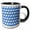 Black/White, variant on 3drose, Isometric Cube Pattern Dark Blue Grey Geometric Art Cut Out, 15oz Mug