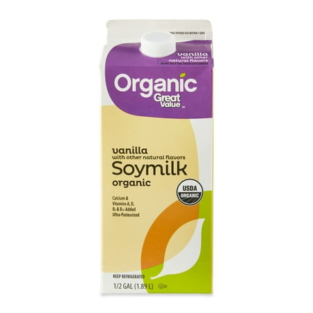 Great Value Organic Vanilla Soymilk, Half Gallon