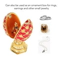 thumbnail image 3 of Hand Painted Faberge Style Decorative Jewelry Trinket Box with Mini Castle Decoration, Perfect Gift for Rings, Earrings and Home Decor, 3 of 8