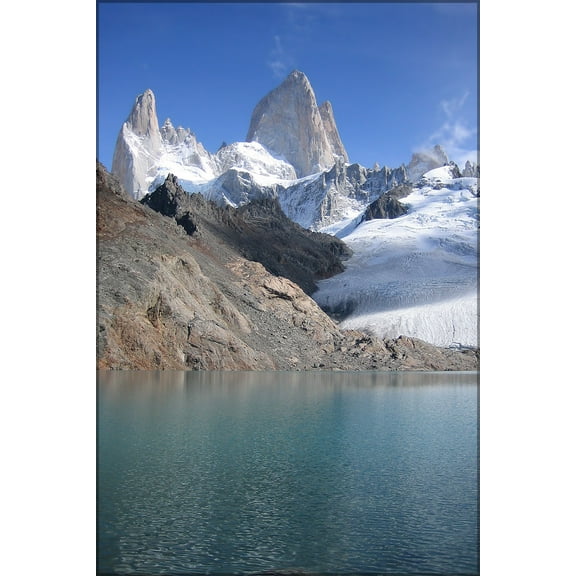 24"x36" Gallery Poster, Monte Fitz Roy mountain, Cerro Chaltn, Argentina
