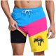 thumbnail image 1 of Pantalones Cortos Casuales para Hombre Imprimir con Bolsillos Pantalones de Playa de Cintura Elástica, Pantalones Cortos de Cintura Elástica para Hombre, 1 of 5