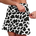 thumbnail image 6 of Skirts for Women's Casual Cow Print Skirt With Built In Shorts A Line High Waist Flowy Summer Skirt For Daily Wear Comfortable Stretchy Fashion Skirt White 3XL, 6 of 6