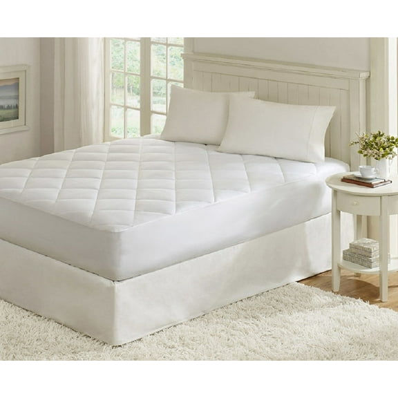 Fresh Linen Mattress Pads, Quilted Mattress topper-Hypoallergenic Waterproof Protector (Full)