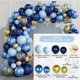 thumbnail image 2 of Arco de globos para cumpleaños con globos azules - Kit de arco de globos azul marino n.° 133, globo dorado y globo de confeti, arco de globos para cumpleaños, baby shower, bodas, 2 of 5