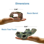 GreenJoy Aquarium Decorations Accessories - Fish Tank Decor Kit with Artificial Plants and Hideouts Ornaments Multiple Colors