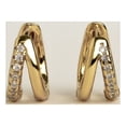 thumbnail image 4 of 0.50 Carat Round Cut Natural Moissanite Huggie Women Hoop Earrings 14K Yellow Gold Plated, 4 of 5